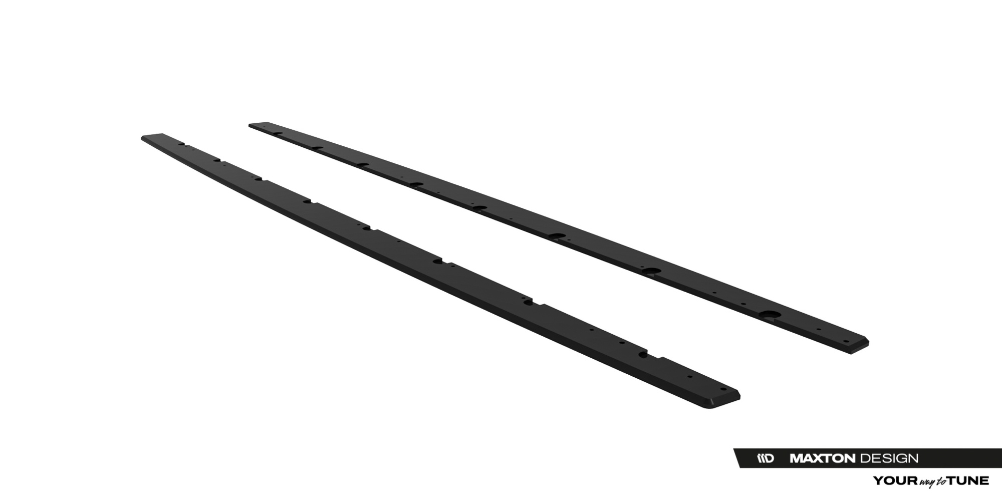 Street Pro Zijskirts BMW M135i F70 / BMW M235i F74 Maxton Glanzend zwart
