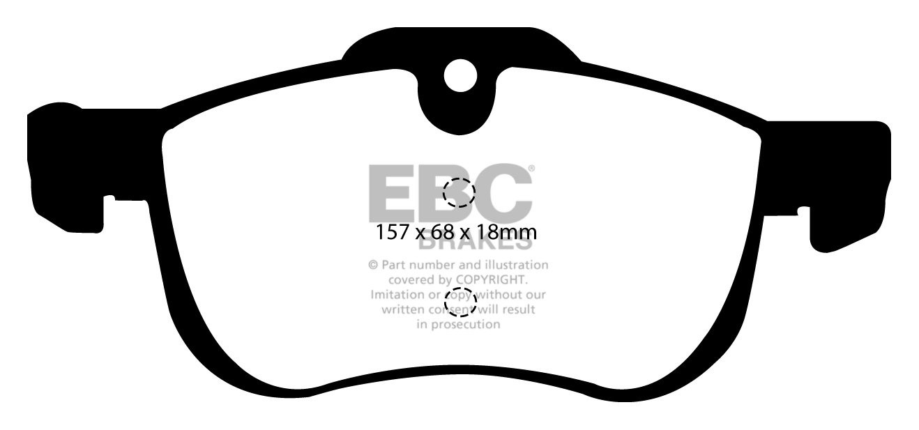 EBC Brakes MG ZT-T 1.8 2003-2005 Remblokken voorzijde greenstuff