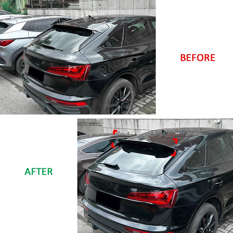 Dakspoiler (Spoiler Cap)  Audi Q5 (FYT) Sportback 2020-2025 (ABS Glanzend zwart)