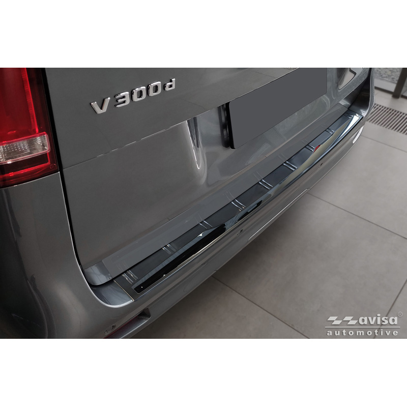 Avisa Zwart RVS Achterbumperprotector  Mercedes Vito III & V-Klasse (W447) 2014- 'Shadow Premium'