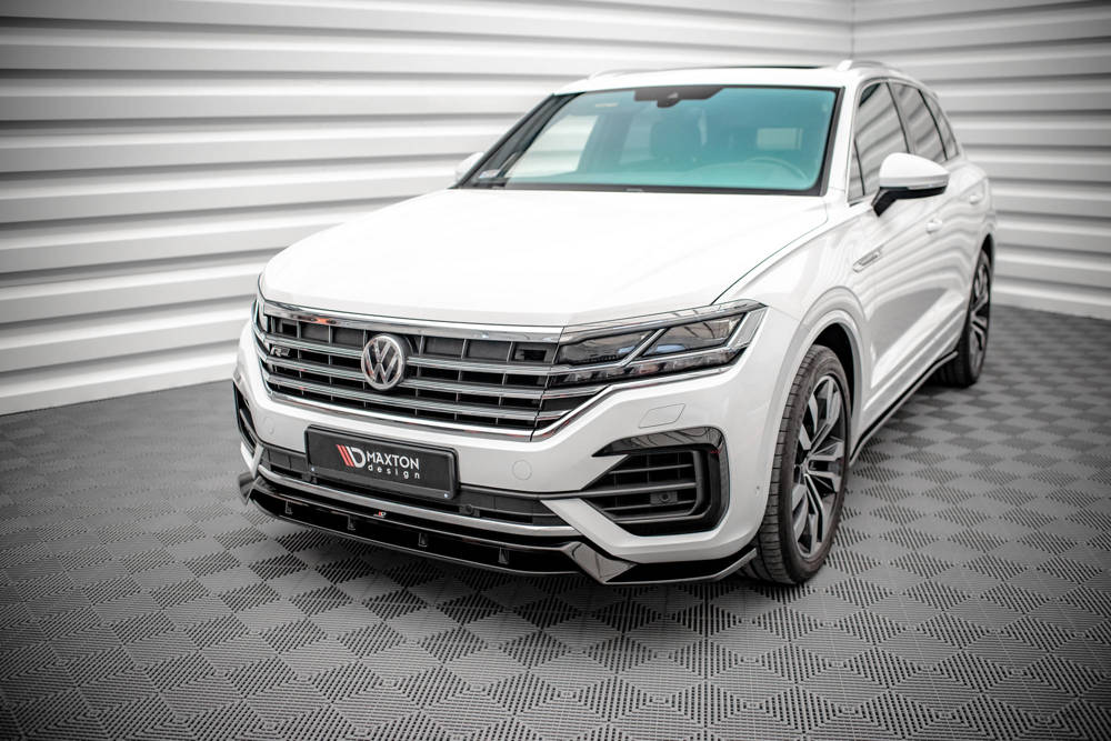 Voorspoiler Volkswagen Touareg MK3 R-Line Maxton Glans Zwart