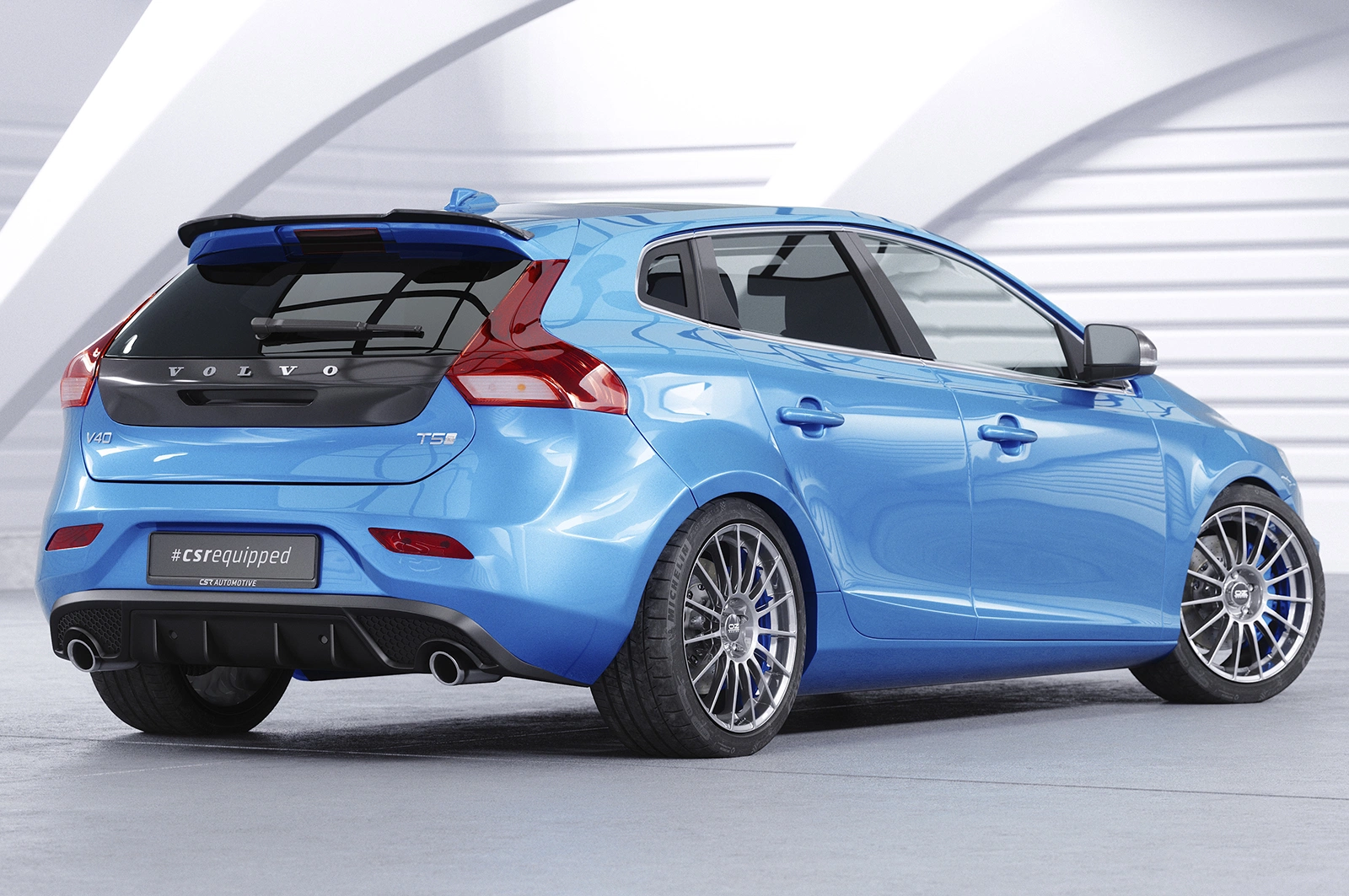 Achterspoiler Volvo V40 R-Design glans zwart CSR