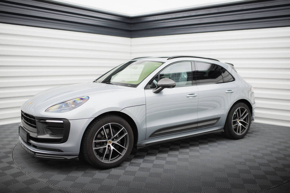 Zijskirts Porsche Macan Mk1 Maxton Glans Zwart