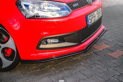 Voorspoiler VW Polo 5 GTI 6R Glans Zwart