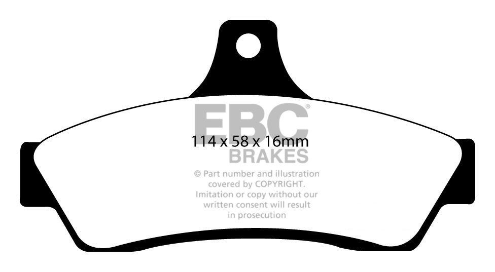EBC Brakes PONTIAC GTO 5.7 2003-2004 Remblokken achterzijde yell