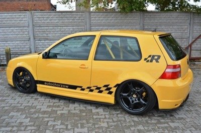 Zijskirts VW Golf 4 R32 Glans Zwart