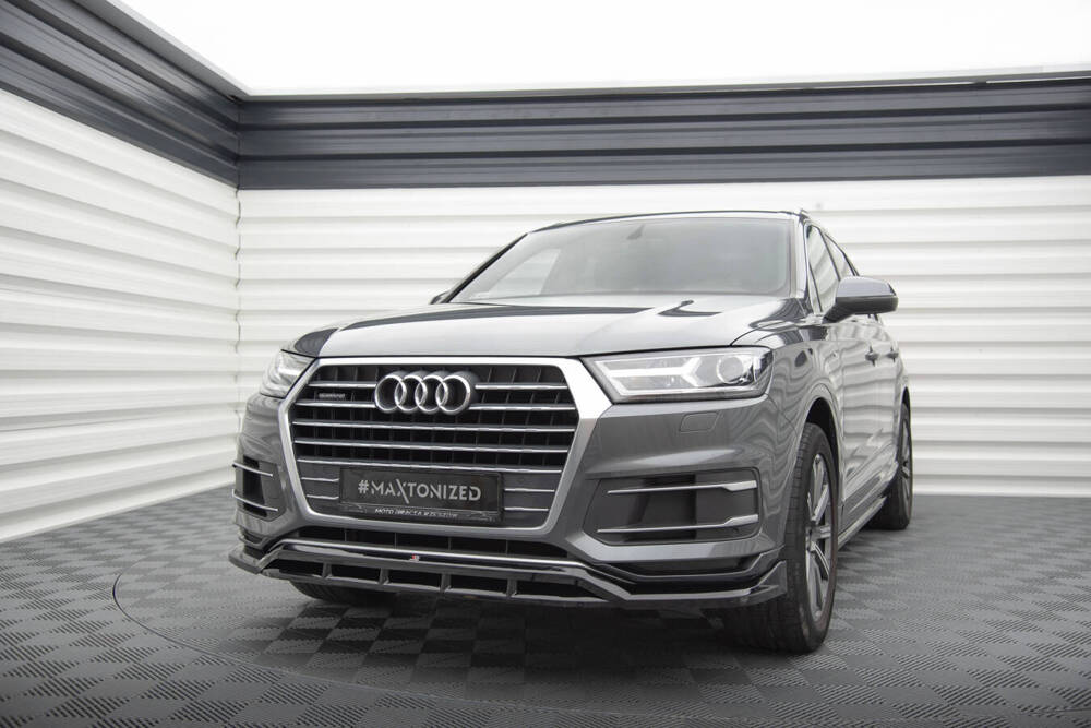 Voorspoiler Audi Q7 4M Maxton Glans Zwart