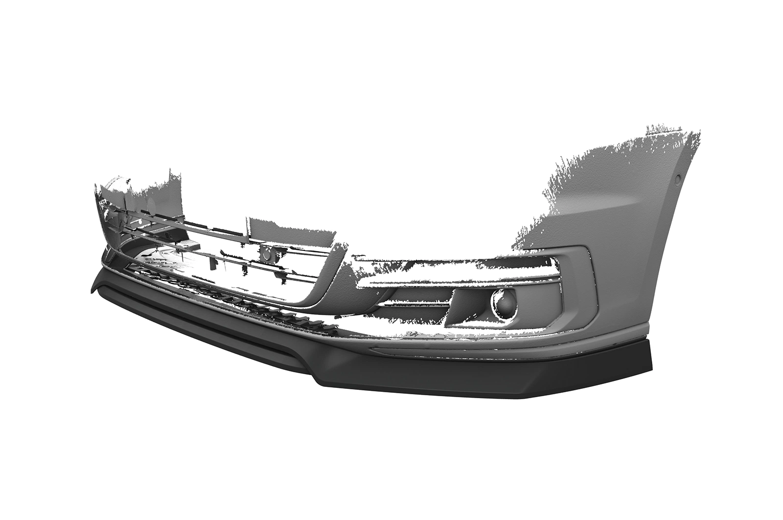 Voorspoiler Audi A8 (D5) Glans Zwart (2017–2021) CSR