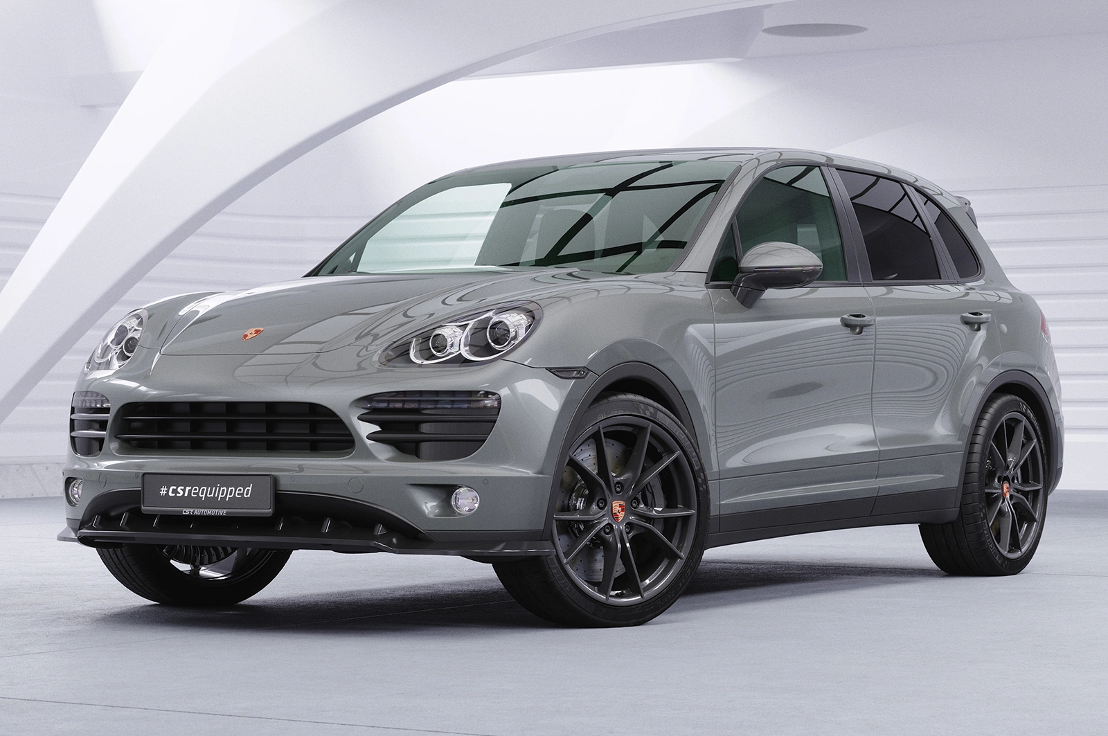 Voorspoiler Porsche Cayenne Typ 92A glans zwart – CSR Automotive (2010-09/2014)