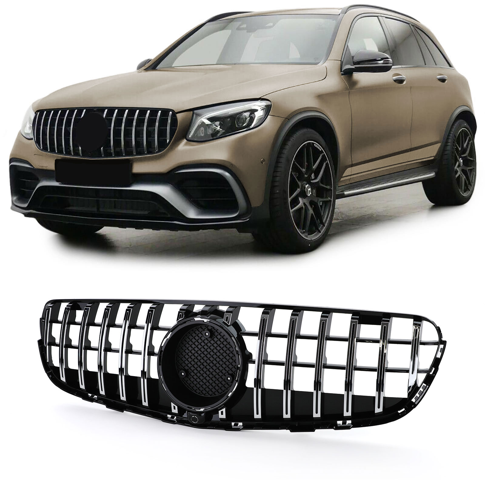 Grill Mercedes GLC X253 C253 (2015-2018) GT R Look Chroom