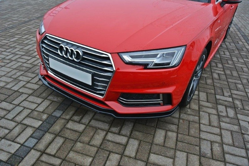 Voorspoiler Audi S4 / A4 S-Line B9 V.1 Glanzend Zwart