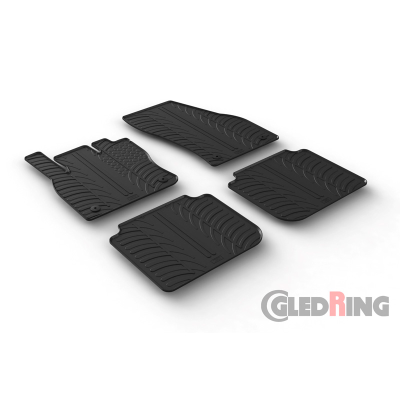 Rubbermatten  Skoda Kodiaq 2017-2024 (T profiel 4-delig + montageclips)