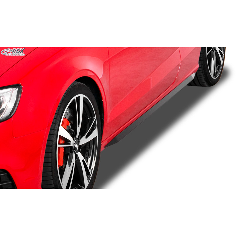 Sideskirts 'Slim'  Audi A3 (8V7) Cabrio 2013- (ABS zwart glanzend)