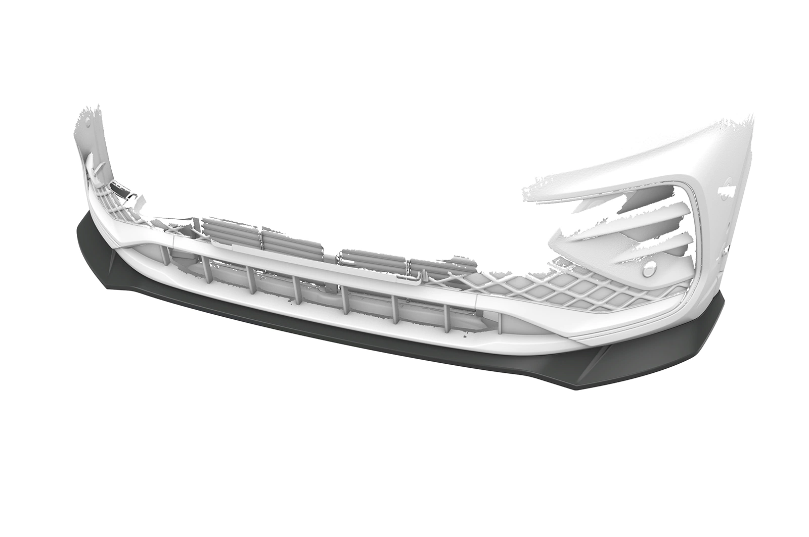 Voorspoiler VW Tiguan 3 R-Line glans zwart