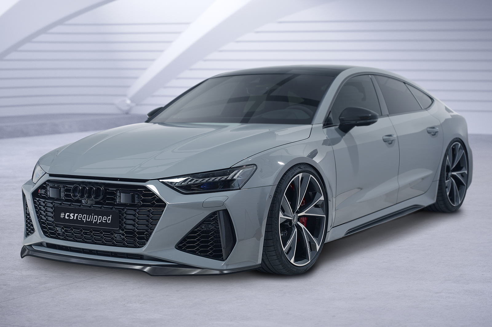 Voorspoiler Audi RS6 C8 / RS7 C8 (4K) CSR Glans Zwart
