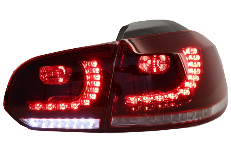 Taillights led VW Golf VI 10/08- R-look red/Smoke