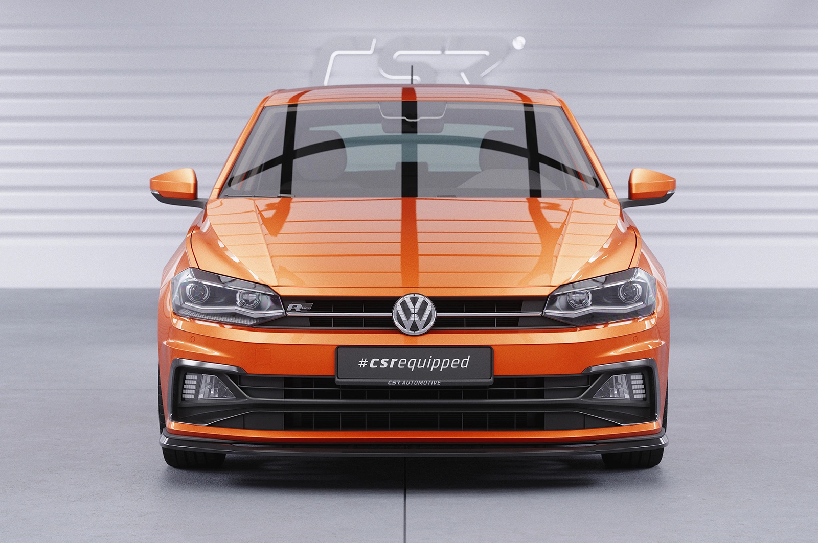 Voorspoiler VW Polo VI 2G (Typ AW) GTI / R-Line Glans Zwart – 12/2017–