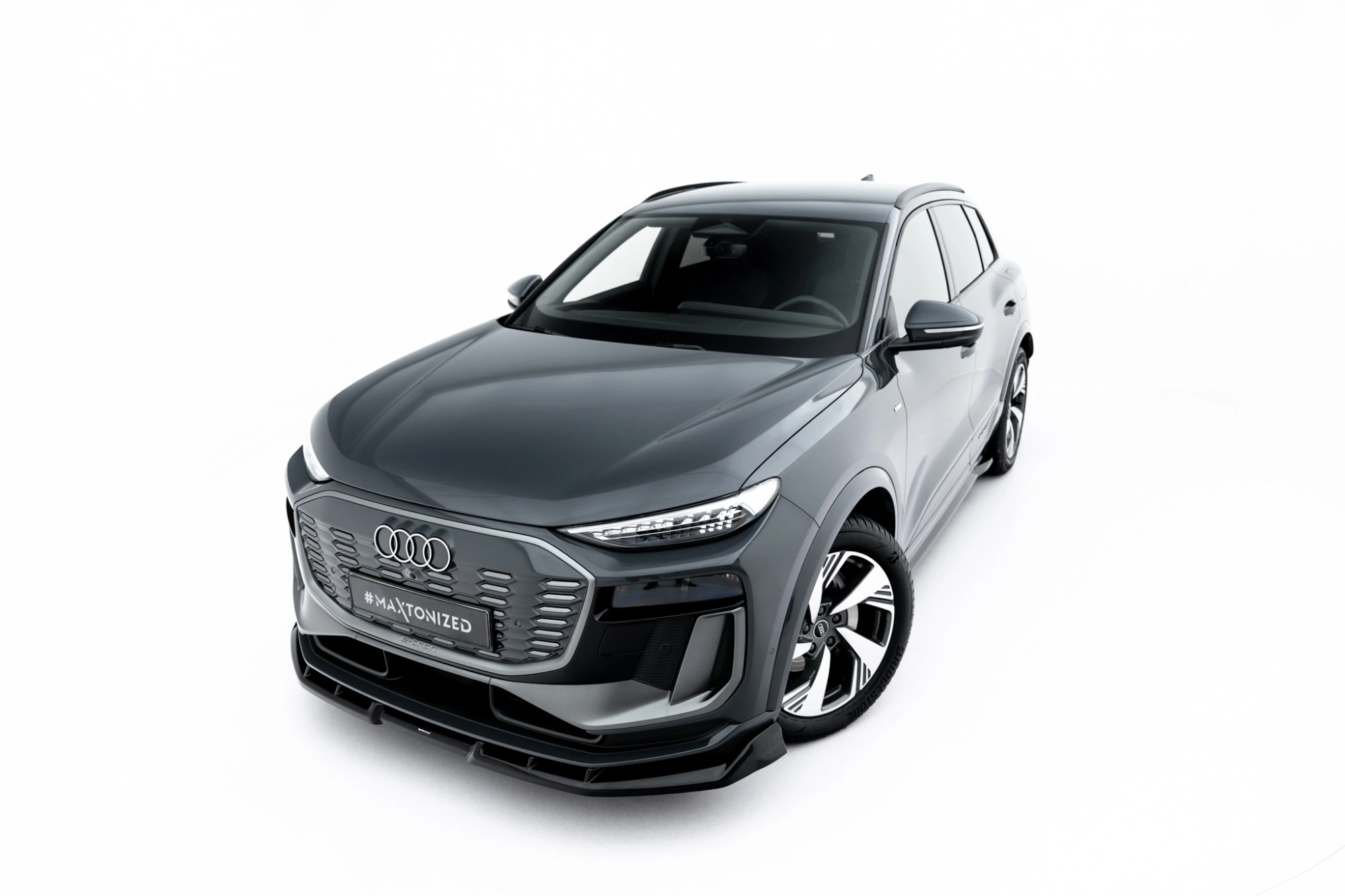 Voorspoiler Audi Q6 e-tron Standard / S-Line / SQ6 e-tron SUV & Sportback Mk1 (2023–heden) – Glans Zwart