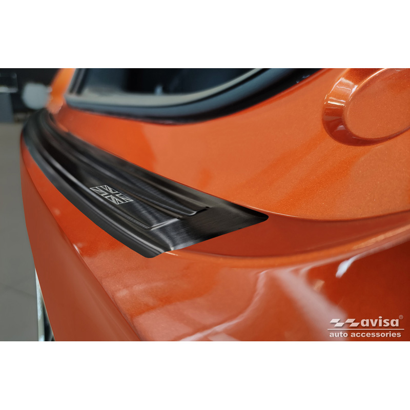 Zwart RVS Achterbumperprotector  MG ZS FL 2019-2024 'British Flag'