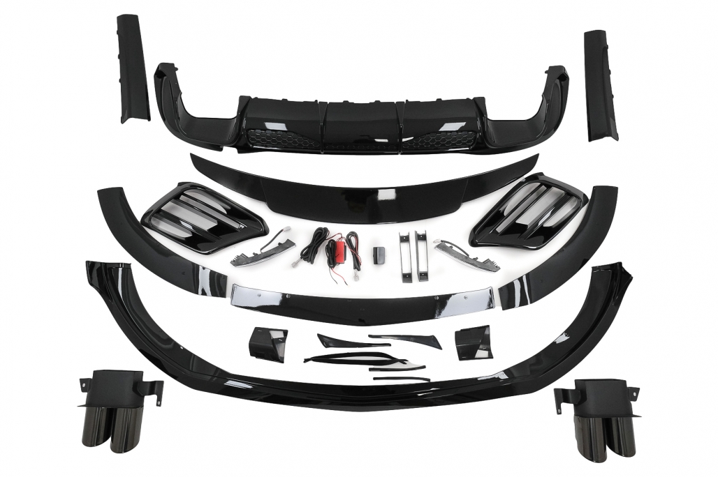 Bodykit Mercedes S Klasse W223 AMG Pakket Glans Zwart
