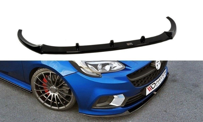 Voorspoiler Opel Corsa E OPC/VXR Maxton Design glans zwart V.2