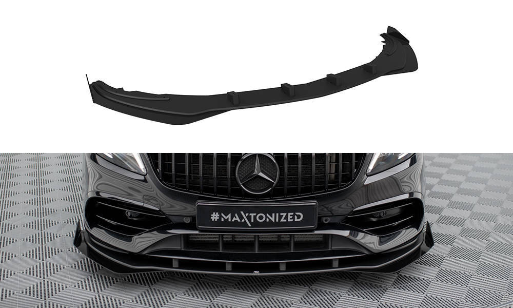 Voorspoiler met Canards Street Pro Mercedes A Klasse AMG Line W176 FL Maxton
