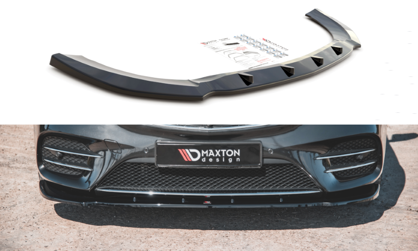 Voorspoiler Mercedes V-Klasse W447 AMG-Line Maxton Design glans zwart v.2