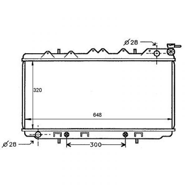 Radiator SUNNY N14Y10 90-95 320x657 1.4/1.6 4WD