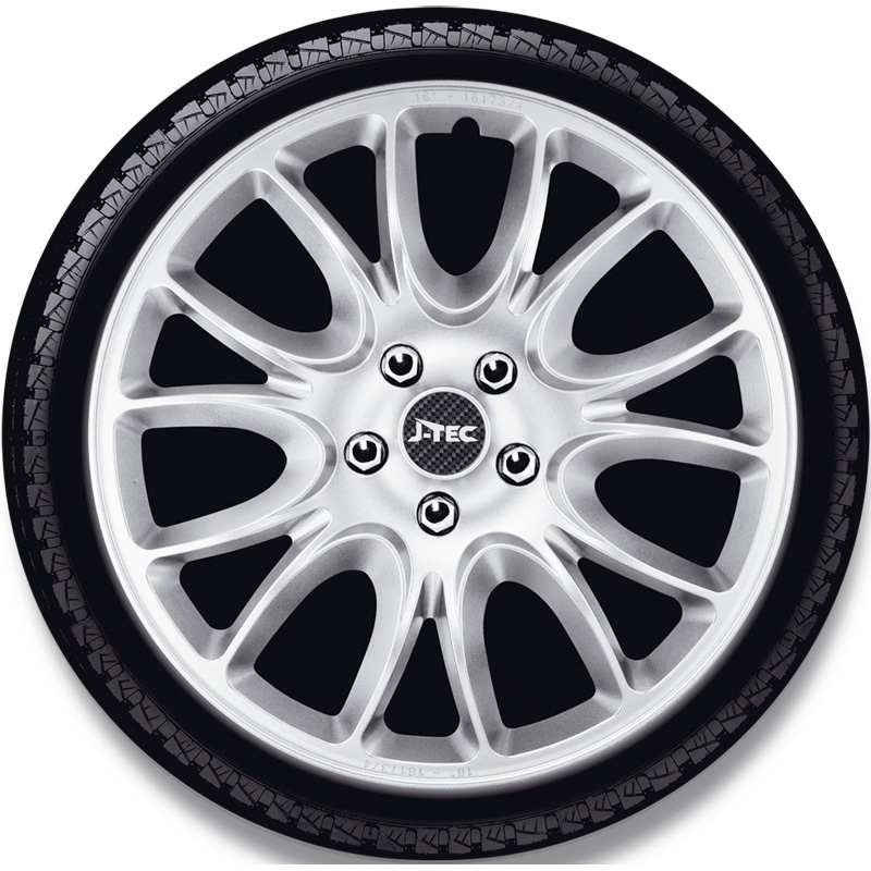 4-Delige J-Tec Wieldoppenset Hero 13-inch zilver