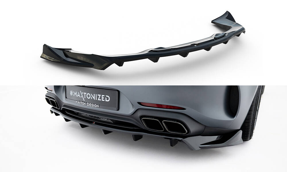 Achter Diffuser Mercedes-AMG GT C C190 Facelift Maxton Glanzend zwart