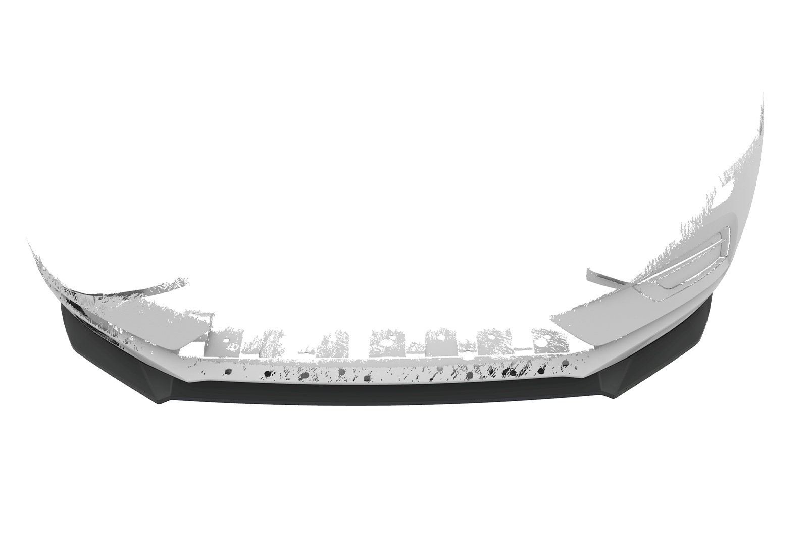 Voorspoiler Volvo XC60 II CSR glans Zwart