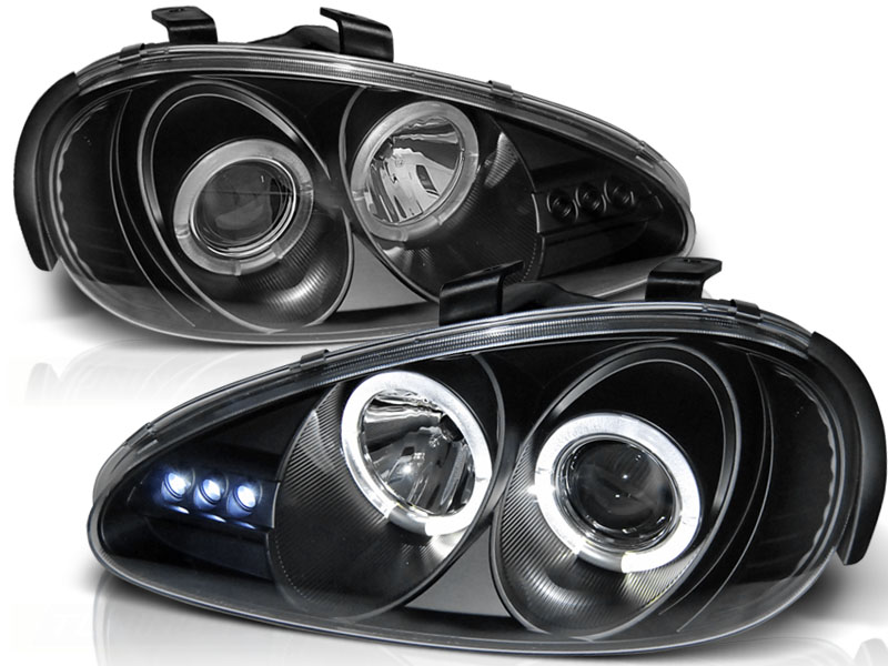 Faros con Angel Eyes rings Mazda MX-3 negro