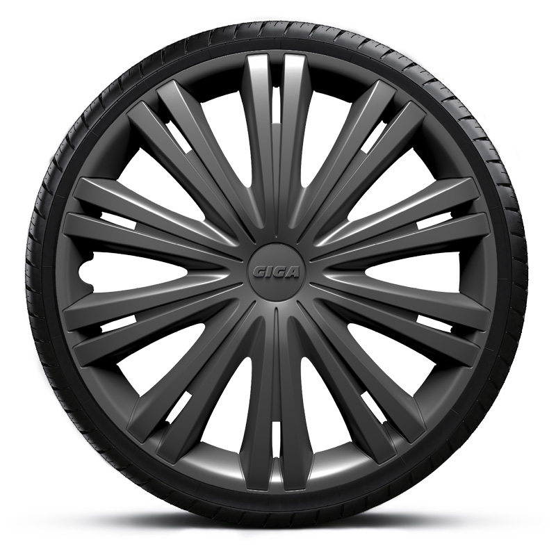 4-Delige Wieldoppenset Giga 14-inch gun-metal
