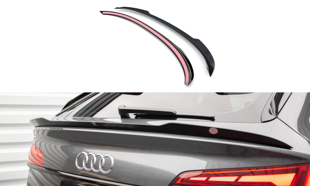Spoiler Audi Q5 S-Line & SQ5 Sportback Facelift 2020 - Maxton Glans Zwart