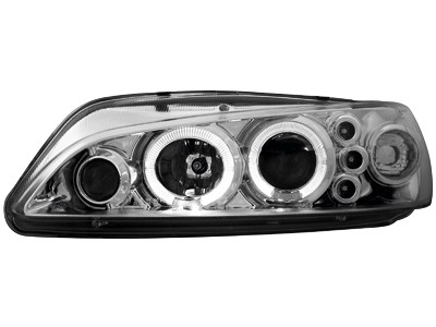 Faros Peugeot 306 97-00 Angel Eyes cromo