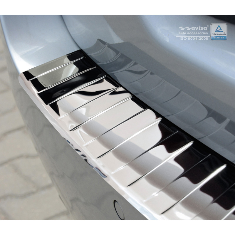 Chroom RVS Achterbumperprotector  BMW 5-Serie F11 Touring (incl. M-pakket) 2010- 'Ribs'