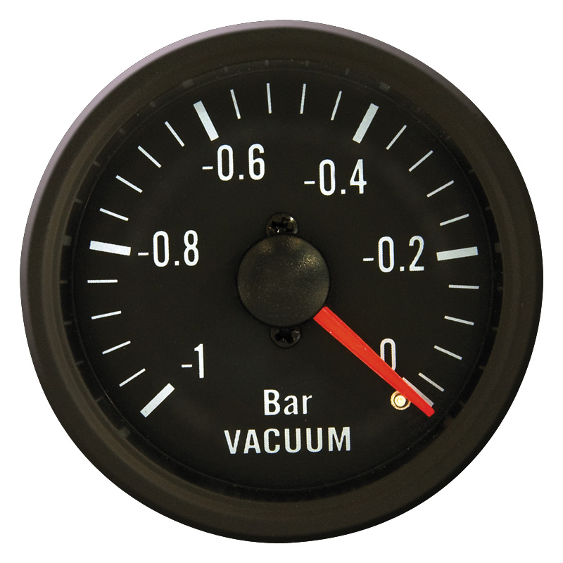 PI Black Vacuum meter -1>0,2 52mm