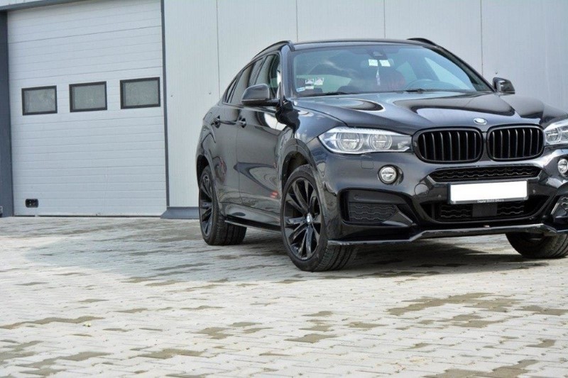 Zijskirts Diffusers BMW X6 F16 MPACK Glanzend Zwart-