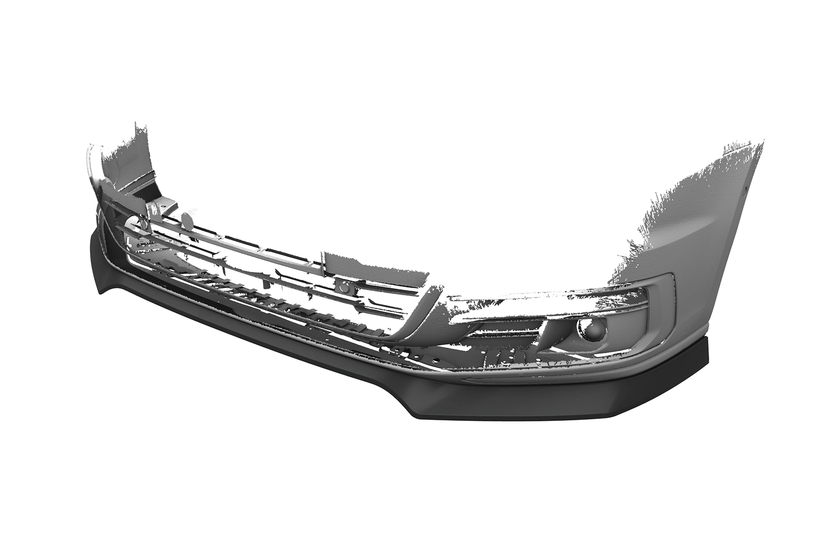 Voorspoiler Audi A8 (D5) Glans Zwart (2017–2021) CSR