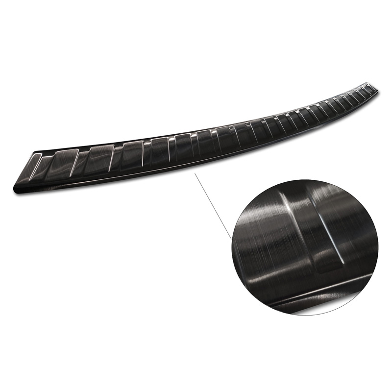 Zwart RVS Achterbumperprotector  BMW iX3 (G08) 2020- 'Ribs'
