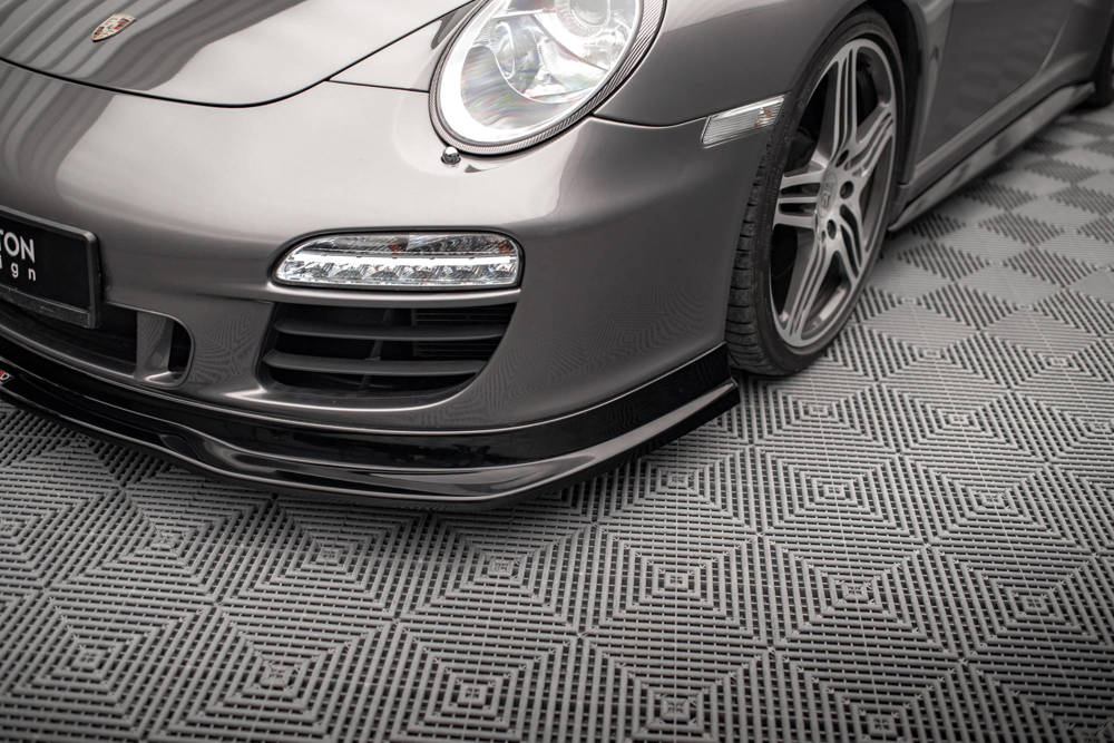 Voorspoiler V.1 Porsche 911 Carrera GTS 997 Facelift 2009 - 2011 Maxton Glans Zwart