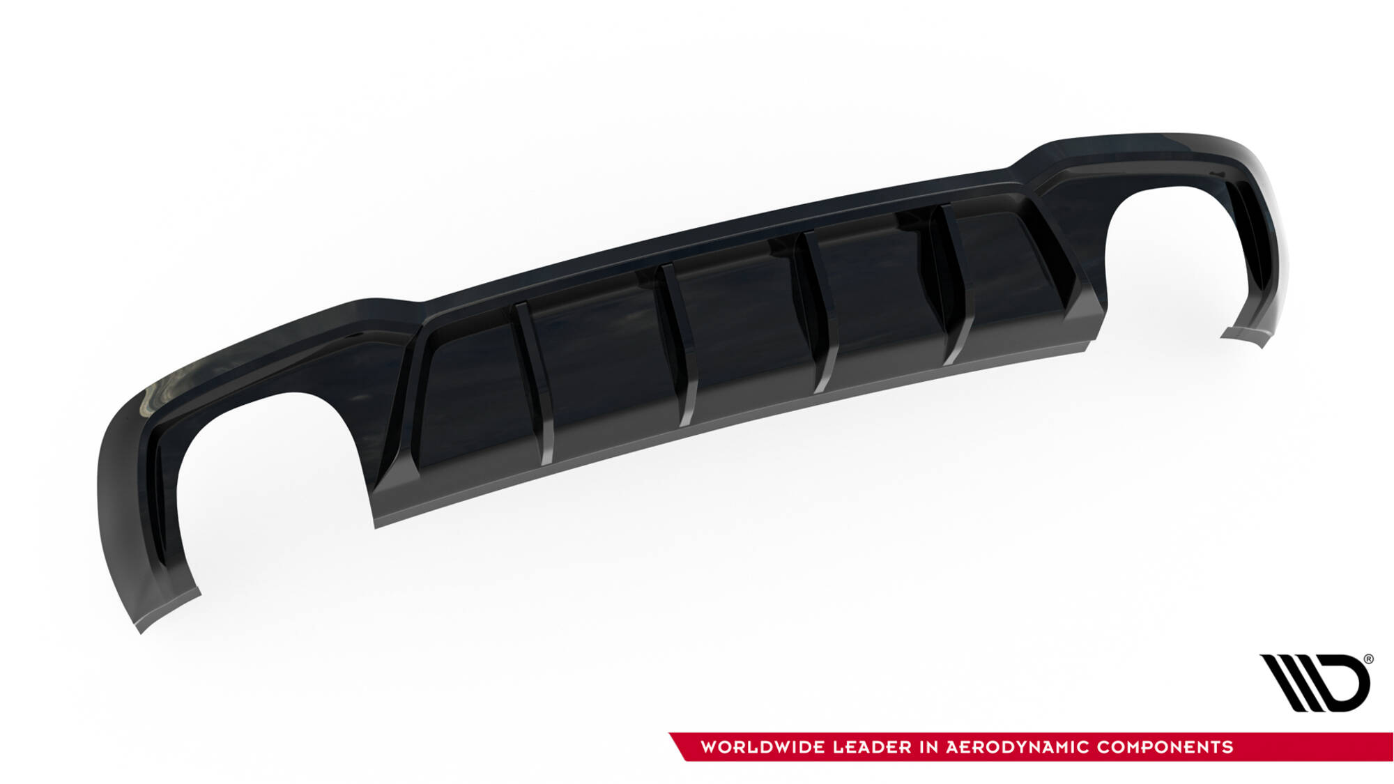 Achter Diffuser V.2 Audi RS3 Sedan 8V Facelift Maxton Glanzend zwart