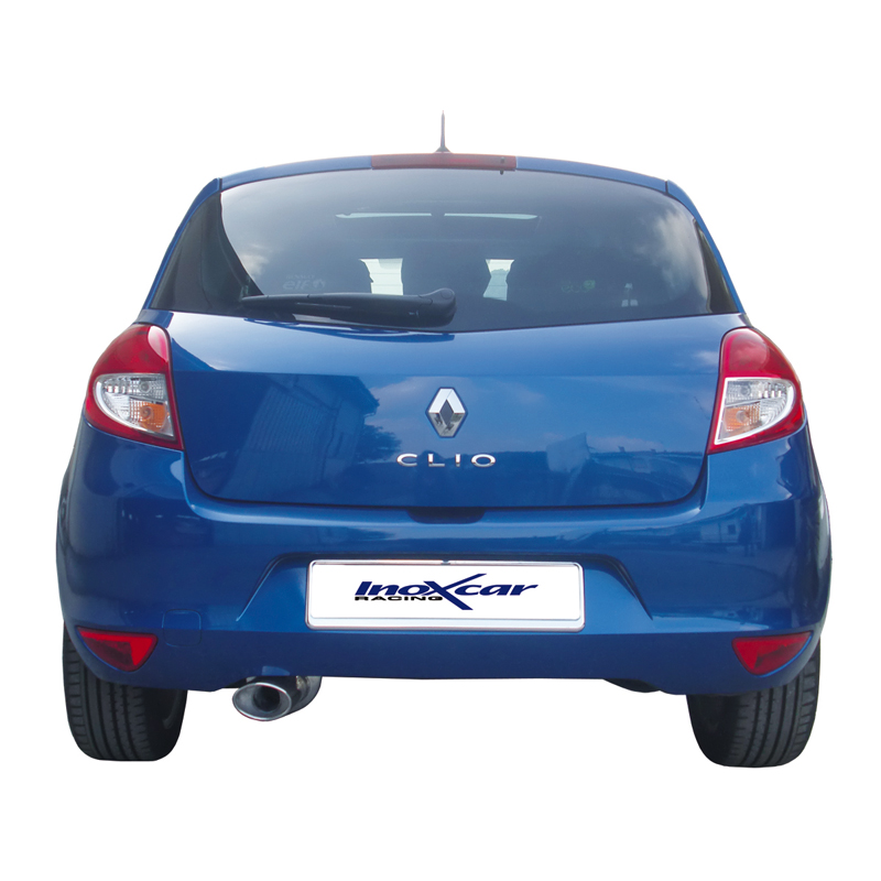 100% RVS Sportuitlaat  Renault Clio III 1.2 16v (75pk) 2005- 120x80mm