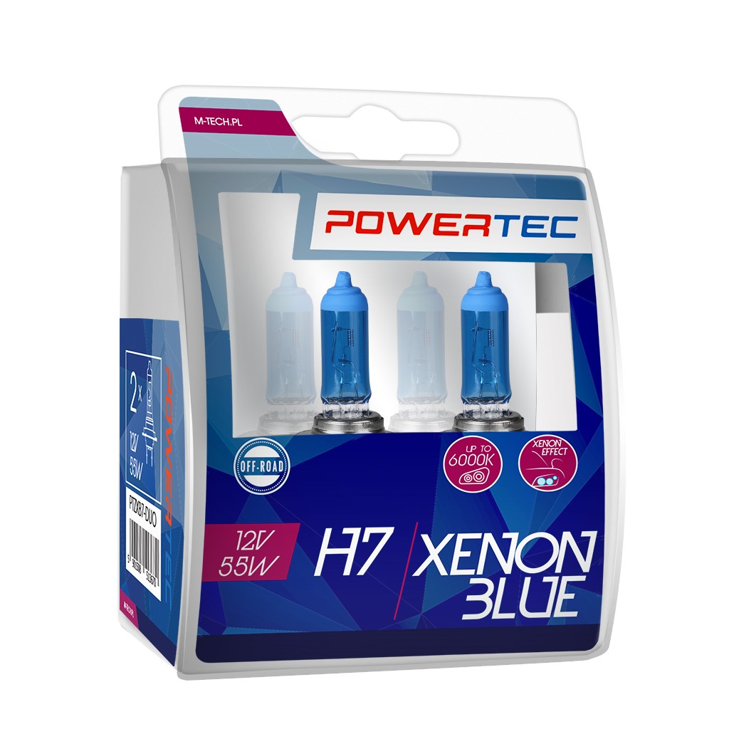 Mtech Powertec XenonBlue H7 lampen 12V DUO