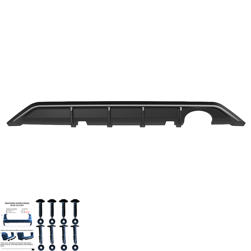 Oneway Achterbumperskirt (Diffuser)  Hyundai i20 III (BC3) Facelift 2023- - Glanzend zwart