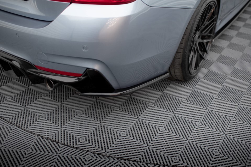 Achter zij splitters BMW 4 Serie F32 M-Pack Glanzend Zwart V.4