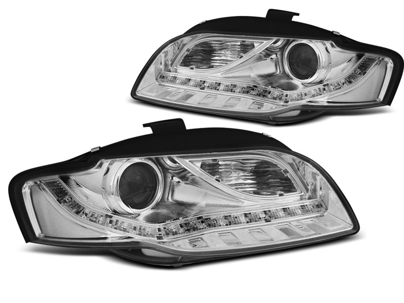 Faros Audi A4 B7 Los ojos del Diablo Dayline negro ELR