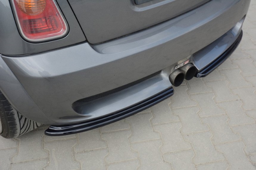 Achterzijde skirts Mini Cooper R53 Maxton Design glans zwart