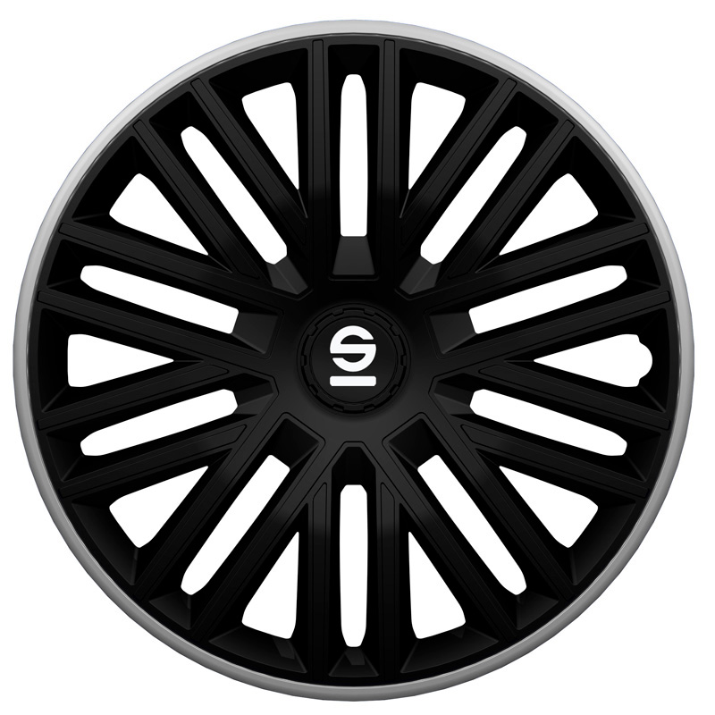 Sparco Wieldoppen Bergamo - 14-inch - Zwart/Grijs - Set van 4 stuks