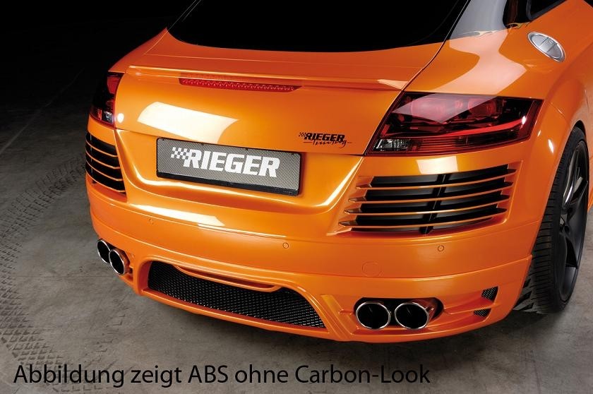 Achteraanzet Audi TT 09.06- Rieger Carbon-look dubbele uitlaat l